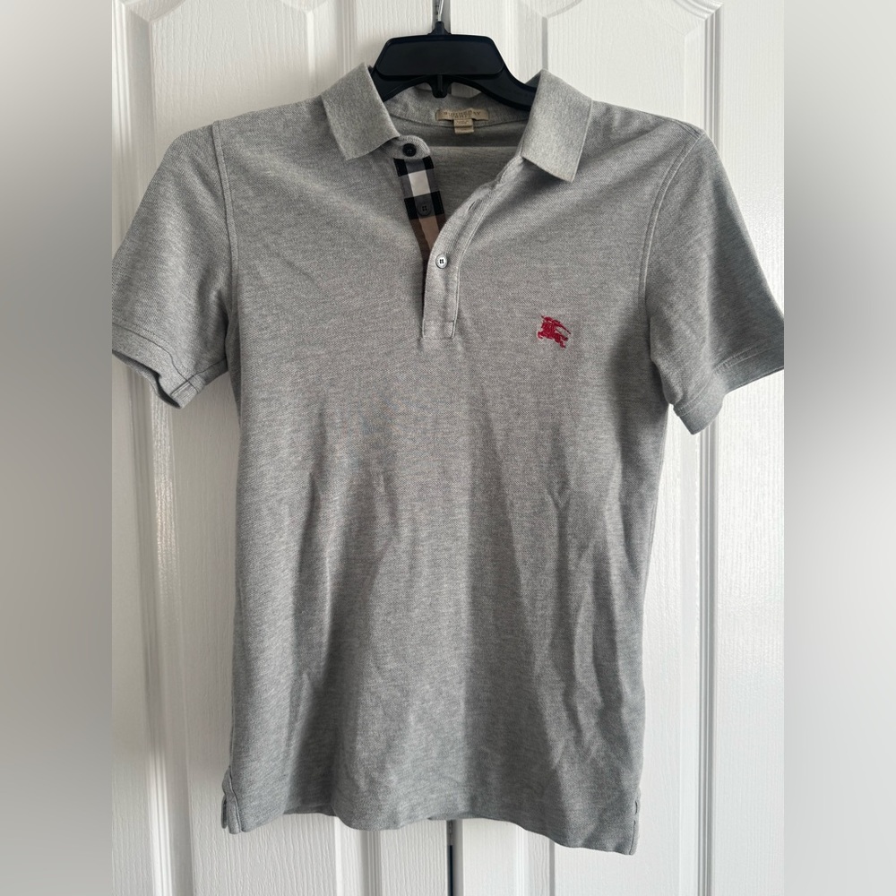 Men Burberry Gray Polo XS